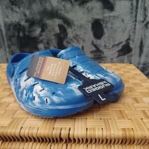 Rugged Shark Blue Swirl Slip on Shoes Women's 7